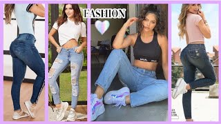 OUTFITS CON JEANS Y TENIS MODA 2020 LOOKS CASUALES CON JEANS LOOKS CASUALES  CON TENIS PARA DIARIO - YouTube