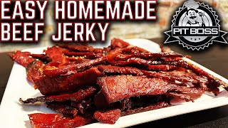 HUGE MONEY SAVING COOK! SMOKED BEEF JERKY ON PIT BOSS VERTICAL PELLET SMOKER!