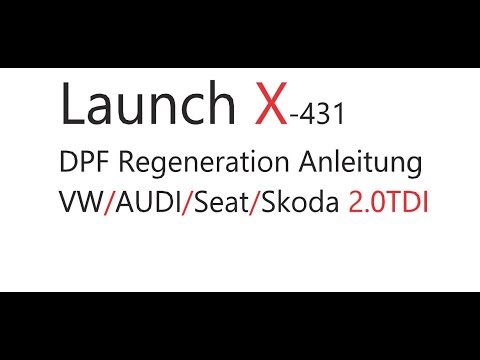 Launch X431 Pro3 Partikelfilter Regeneration starten einleiten DPF Regeneration Audi 2.0 TDI VCDS