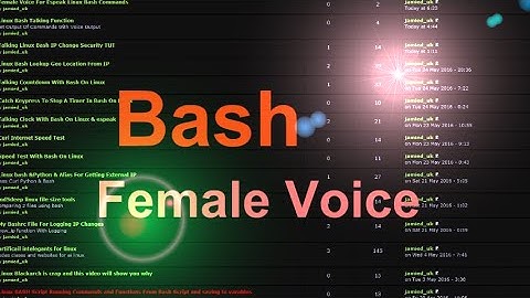 Linux Bash Espeak Female Voice