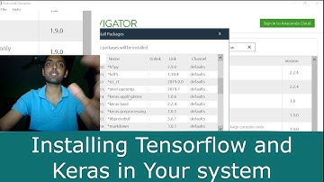 Installing Tensorflow and Keras in any system