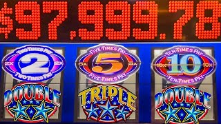 Slot Play 2X5X10X Times Pay and Triple Double Stars 3 Reel Slots