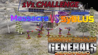 1V1 Rank 10K Massacre VS SyBLUS | C&C Generals Zero Hour | هذا اللاعب لا يعرف الاستسلام ابدا