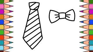 How To Draw Tie and Bow Tie - Drawing For Kids and Beginners