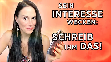 Wie zeigt ein Mann Interesse beim schreiben?