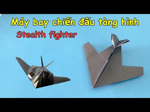Video Cách gấp máy bay chiến đấu tàng hình ????origami stealth... - youtube