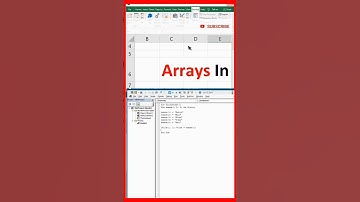 Excel VBA Arrays #howtodo #array