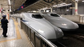 JR新幹線N700系A（東海G1編成）トップナンバーが発車するシーン！