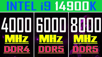 4000MHz (DDR4) vs 6000MHz (DDR5) vs 8000MHz (DDR5) || INTEL i9 14900K || PC GAMES TEST ||