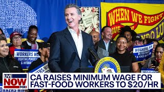 California raises minimum wage for fast food workers to $20 per hour | LiveNOW from FOX