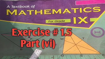 Mathematics 9th class exercise 1.5 || mathematics with us   part  (vi)