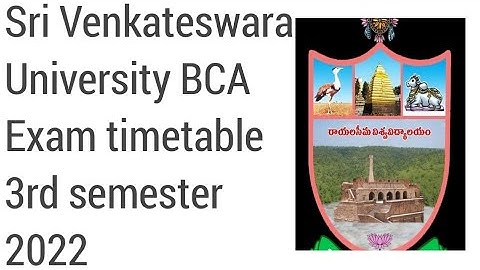 Sri Venkateswara University BCA Exam timetable 3rd semester 2022|SVU degree 3rd sem timetable