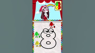 Smiling Critters Poppy Playtime Chapter 3 - Painting number 8 color puzzle game #shorts