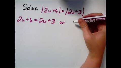 Solving an absolute value equation of the form |ax+b|=|cx+d|