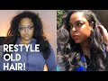 RESTYLE OLD FLATIRONED HAIR WITHOUT USING HEAT (direct)!! Quick & Easy! | Danielle Renée