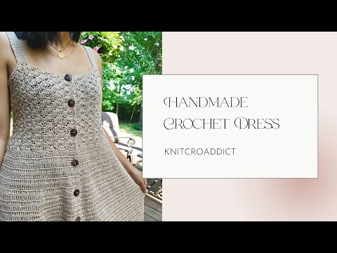 Crochet Ribbed Halter Dress #crochetdress 