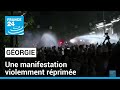 Gorgie  une manifestation contre une loi juge prorusse violemment rprime  france 24