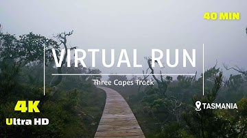 Virtual Run - Trail Run 4K - Treadmill Workout -Three Capes Part 2 - Scenery Tasmania