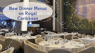 Royal Caribbean Main Dining Room NEW Menu 2023 | Food Meals Appetizers Dessert