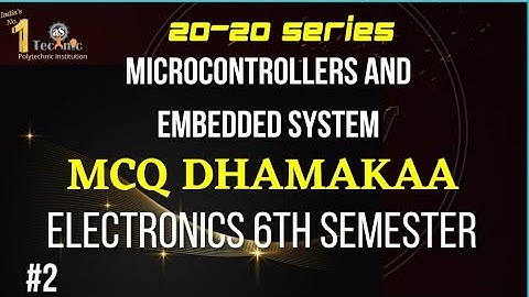 microcontroller and embedded system | electronics 6th semester | bteup mcq exam