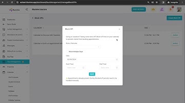 Creating Block of Dates and Time in Your Calendar