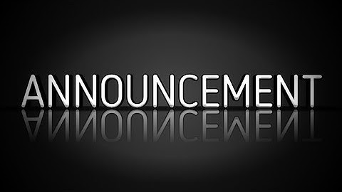Announcement (Read Desc)