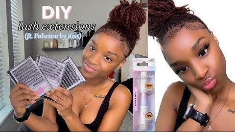DIY LASH EXTENSIONS AT HOME ft. KISS Falscara | QUICK & EASY