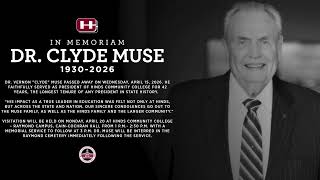 In Memorial - President Emeritus Clyde Muse