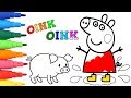 Aprende los animales con Peppa Pig 🐽❤️ Aprendemos y coloreamos el cerdito con Peppa Pig