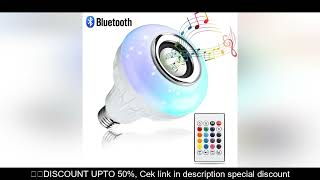 12W E27 Bluetooth Speaker Music Bulb Remote Control RGB Light Bulb 85-265V For Bedroom Home Decor Co