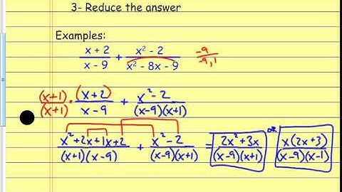 Adding and Subtracting Rational Expressions Part 2