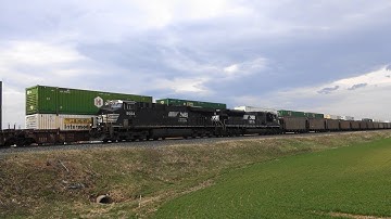 NS 746 loaded coal with DPU westbound on the NS Lurgan Branch