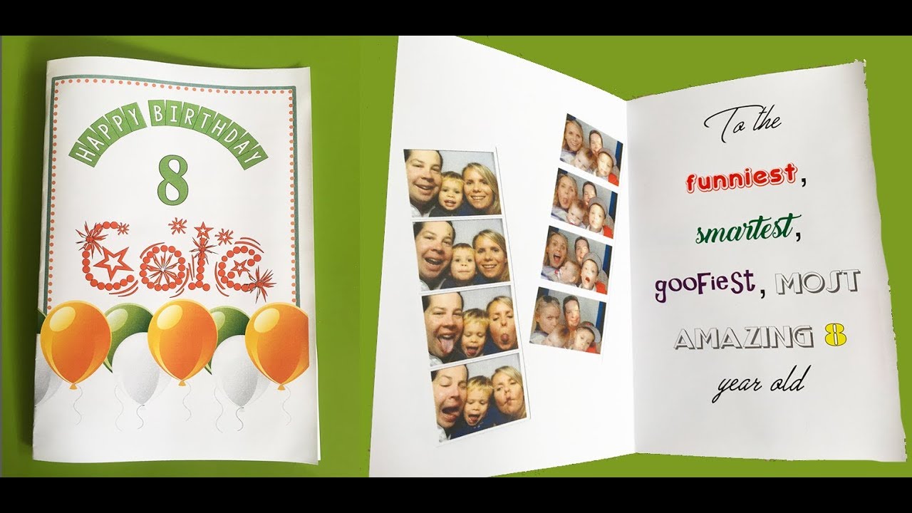 How to make a foldable birthday card with MS Word With Quarter Fold Birthday Card Template