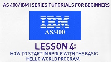 AS 400 tutorial for Beginners | Lesson 4 | First RPGLE Hello World Program.