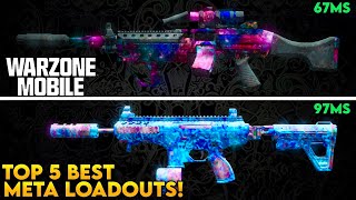 WARZONE MOBILE: TOP 5 BEST LOADOUTS To Use! (Warzone Mobile Meta)
