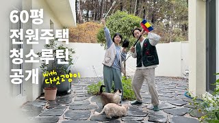 Cleaning Routine Of A 60 Pyeong House With Cats