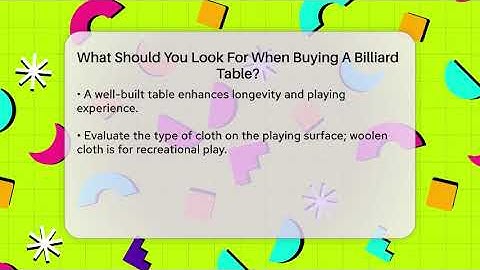 What Should You Look For When Buying A Billiard Table? - Billiards Hustlers