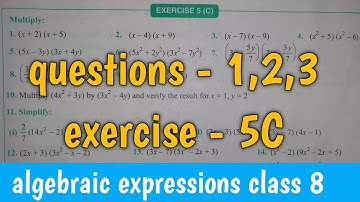 questions - 1,2,3 | exercise - 5C class 8th maths | S chand maths | composite maths