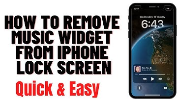 HOW TO REMOVE MUSIC WIDGET FROM IPHONE LOCK SCREEN
