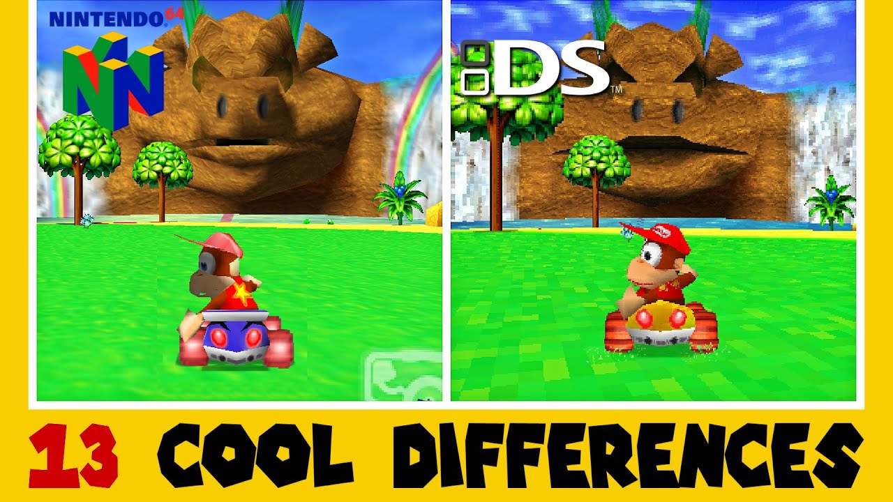 13 Cool Differences between Diddy Kong Racing for N64 and DS
