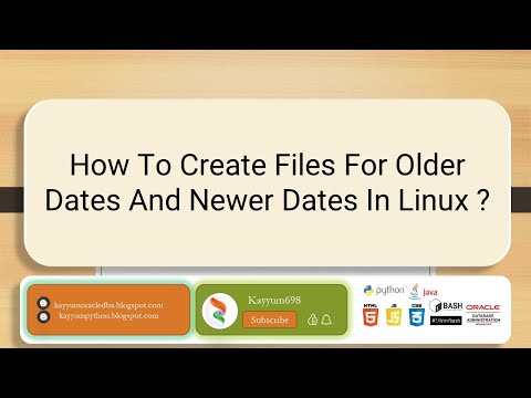 How To Create Files For Older Dates And Newer Dates In Linux ? #linux