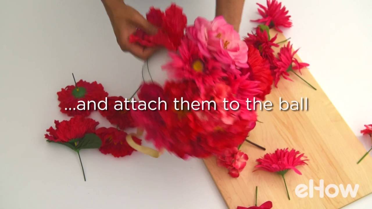 How to Make Hanging Flower Balls YouTube