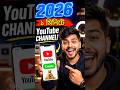 1 Minute e YouTube Channel Banate Paro 😳 | How to Create a youtube channel in 2026 #shorts