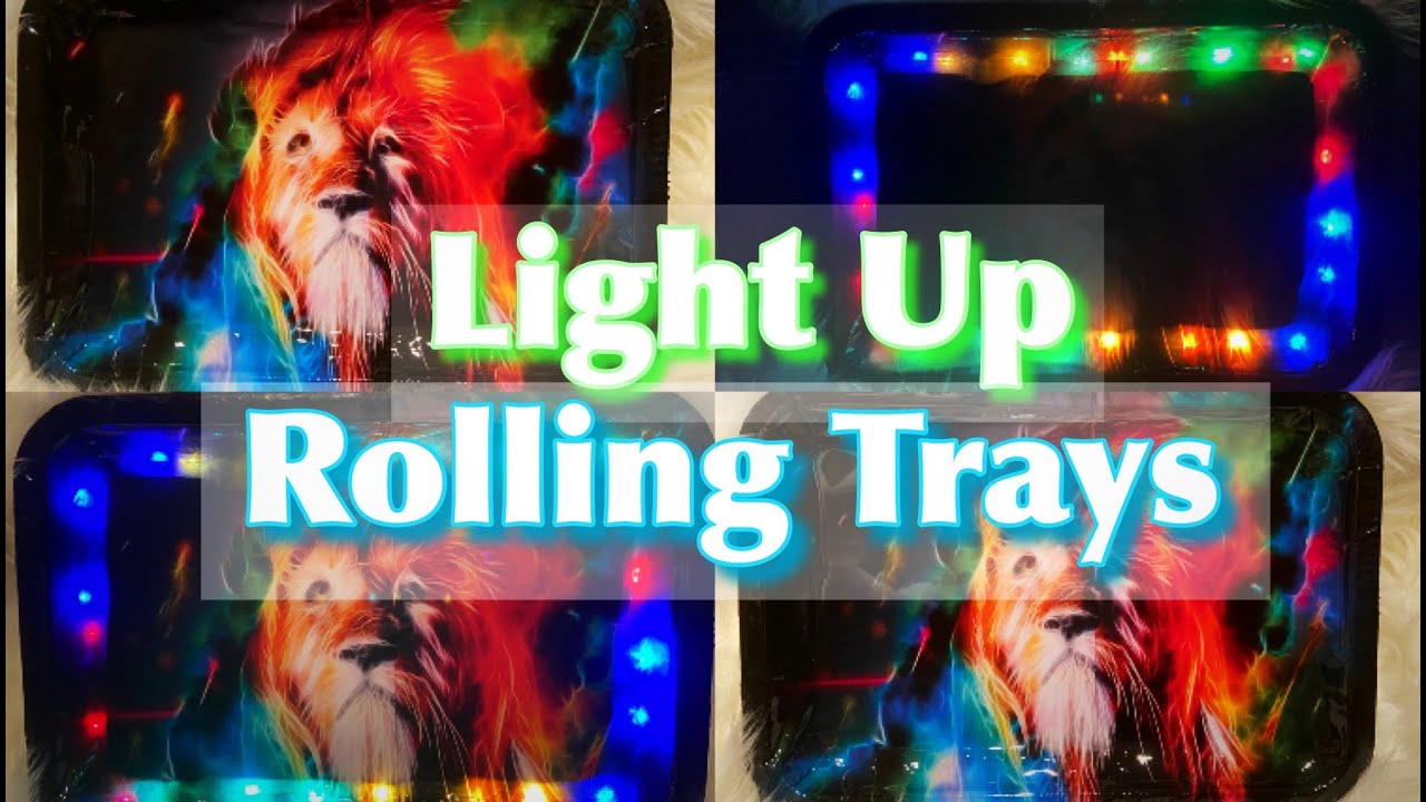 Custom Glow Tray Light up Rolling Tray and Rolling Tray Set 