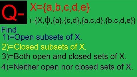 OPEN SETS IN A TOPOLOGICAL SPACE IN HINDI/URDU