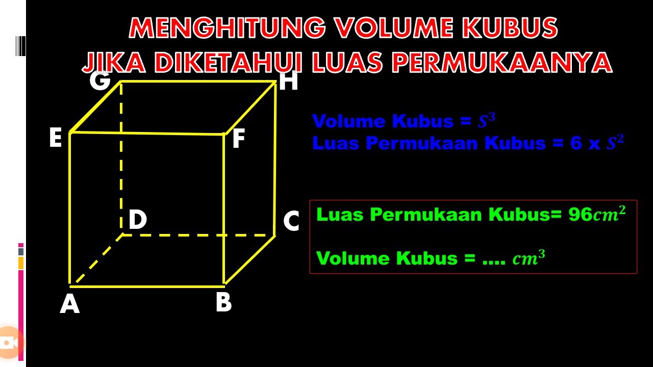Rumus Volume Kubus Jika Diketahui Luas Permukaan - Eva