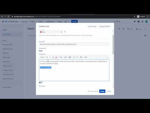 Report a NEW defect(BUG) into JIRA