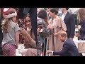 Adorable moment Harry and Meghan crouch to greet little girl in Auckland, New Zealand | Newshub
