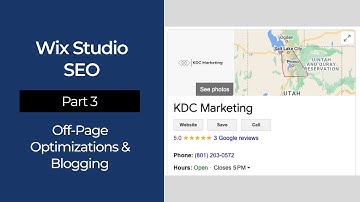 Wix Studio SEO Video Series | Part 3 | Off-page Optimizations & Blogging