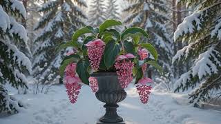 Medinilla magnifica on pedestal urn